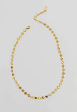 Load image into Gallery viewer, Ruffled Gold Circle Charm Necklace
