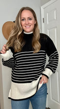 Load image into Gallery viewer, Striped Contrast Knit Sweater
