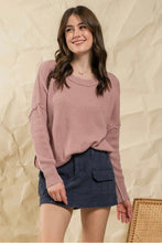 Load image into Gallery viewer, Rose Drop Shoulder Sweater
