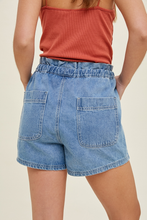 Load image into Gallery viewer, Paper Bag Denim Shorts
