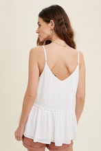 Load image into Gallery viewer, White Peplum Tank
