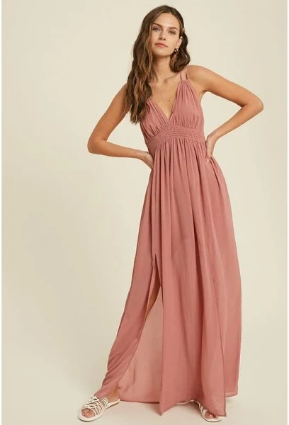 Mauve Chiffon Maxi