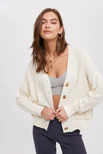 Load image into Gallery viewer, Ivory Open Knit Cardigan
