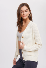 Load image into Gallery viewer, Ivory Open Knit Cardigan
